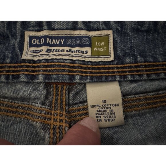 Old Navy Womens 10 Denim Mid-Rise Blue Jean Shorts With Elastic Waist & Pockets - Picture 8 of 9